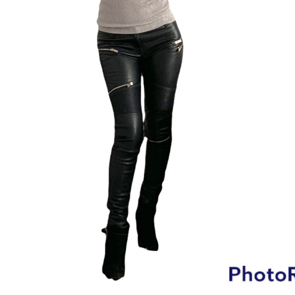 Zara Faux Leather Motorcycle style pants